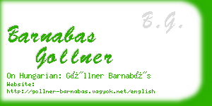 barnabas gollner business card